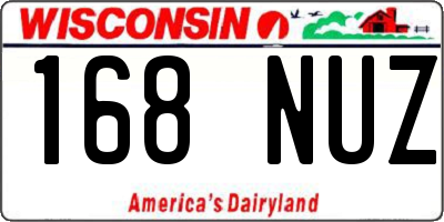 WI license plate 168NUZ