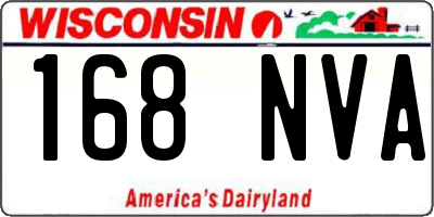 WI license plate 168NVA
