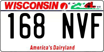 WI license plate 168NVF
