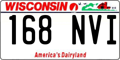 WI license plate 168NVI