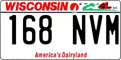 WI license plate 168NVM