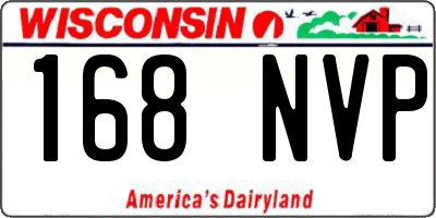 WI license plate 168NVP