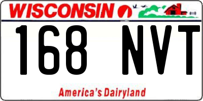 WI license plate 168NVT