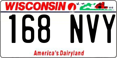 WI license plate 168NVY