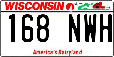 WI license plate 168NWH