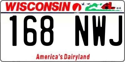 WI license plate 168NWJ