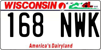 WI license plate 168NWK