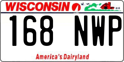 WI license plate 168NWP