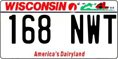 WI license plate 168NWT