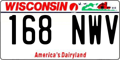 WI license plate 168NWV