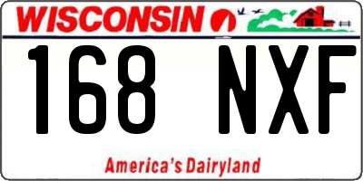 WI license plate 168NXF