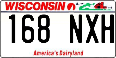 WI license plate 168NXH