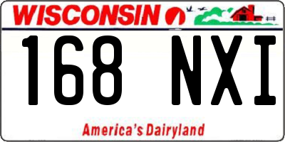 WI license plate 168NXI