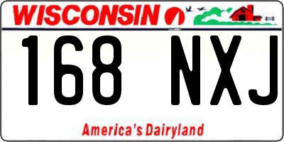 WI license plate 168NXJ
