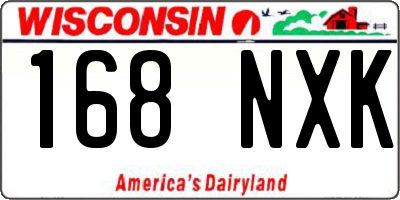 WI license plate 168NXK