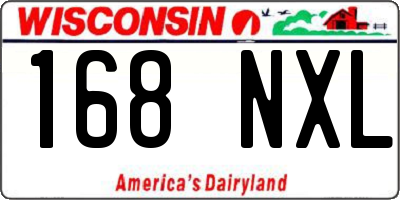 WI license plate 168NXL
