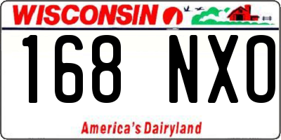 WI license plate 168NXO