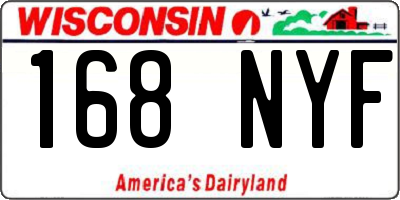 WI license plate 168NYF
