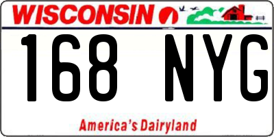 WI license plate 168NYG