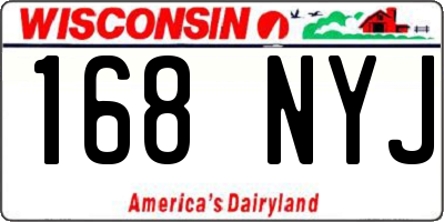 WI license plate 168NYJ