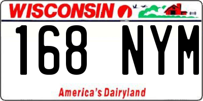 WI license plate 168NYM