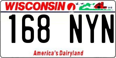 WI license plate 168NYN