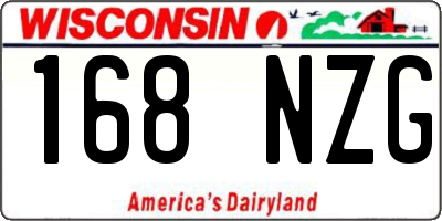 WI license plate 168NZG