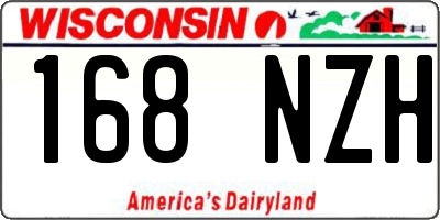 WI license plate 168NZH