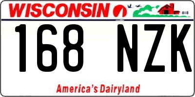 WI license plate 168NZK
