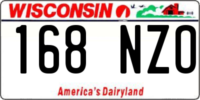 WI license plate 168NZO