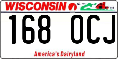 WI license plate 168OCJ