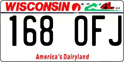 WI license plate 168OFJ
