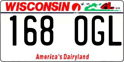 WI license plate 168OGL