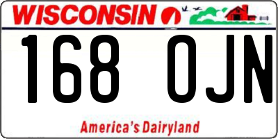 WI license plate 168OJN