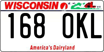 WI license plate 168OKL