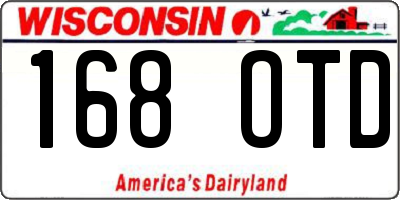WI license plate 168OTD