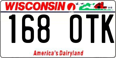 WI license plate 168OTK