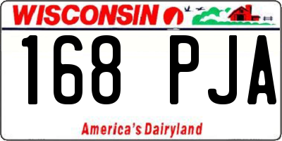 WI license plate 168PJA