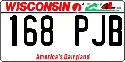 WI license plate 168PJB