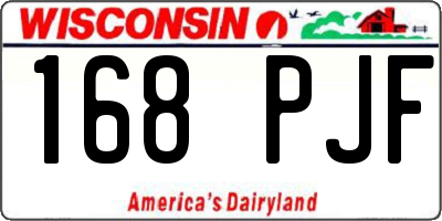 WI license plate 168PJF