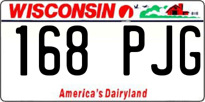 WI license plate 168PJG