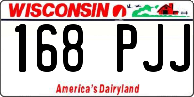 WI license plate 168PJJ