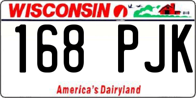 WI license plate 168PJK