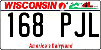 WI license plate 168PJL