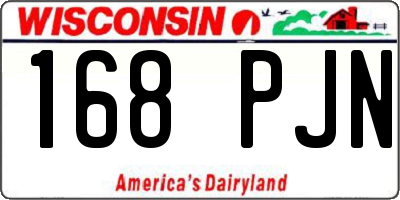 WI license plate 168PJN