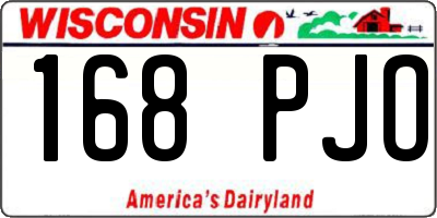 WI license plate 168PJO