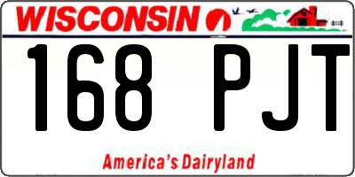 WI license plate 168PJT