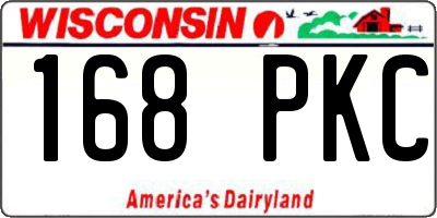 WI license plate 168PKC