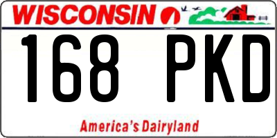 WI license plate 168PKD