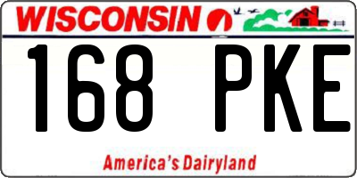 WI license plate 168PKE
